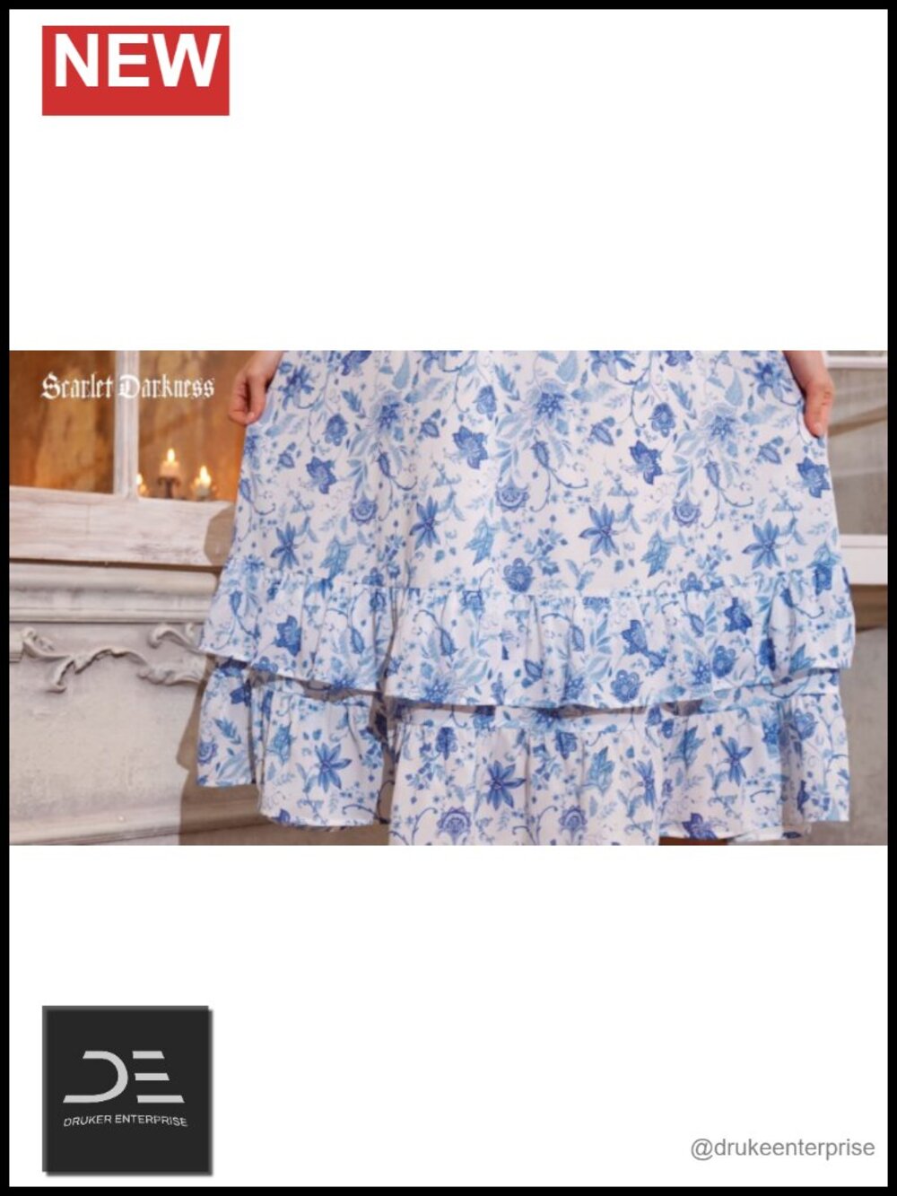 Scarlet Darkness Women's Floral Smocked Sundress with Pockets - Picture 6 of 6